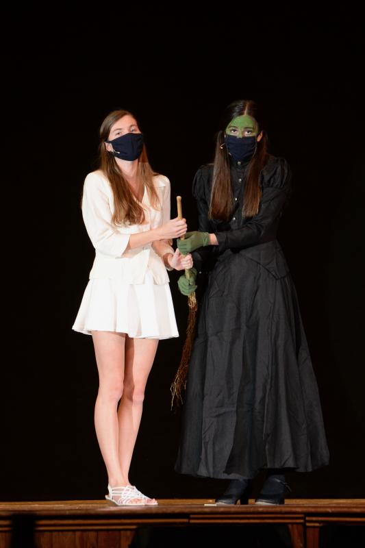 Performing “Defying Gravity” from “Wicked” are Worcester Prep junior Sydney Lamson-Reich, left and freshman Sara Frieh.